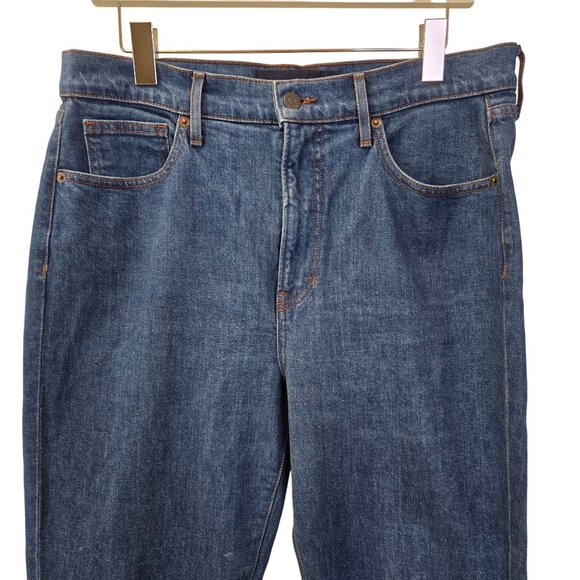 Veronica Beard Alenah Slim Straight High Rise Crop Jeans in Rodeo Wash Size 31 - Picture 6 of 9